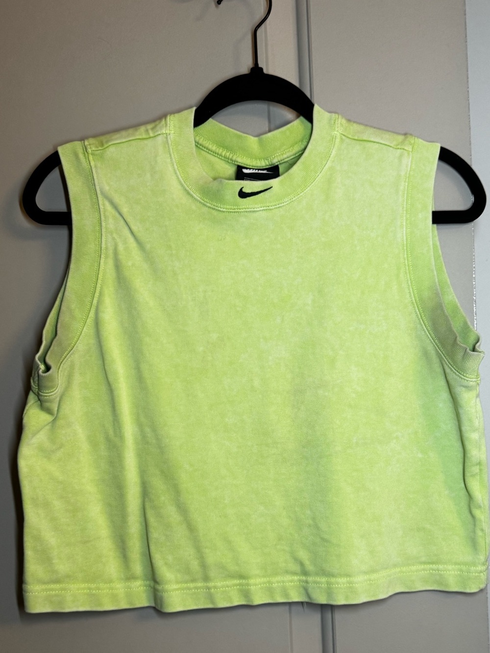 Nike Neon Lime Sleeveless Crop Tank Top